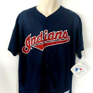 Cleveland Indians Jersey Majestic Button Up